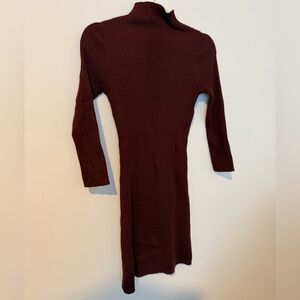 Current Air Deep Red Long Sleeve Dress
